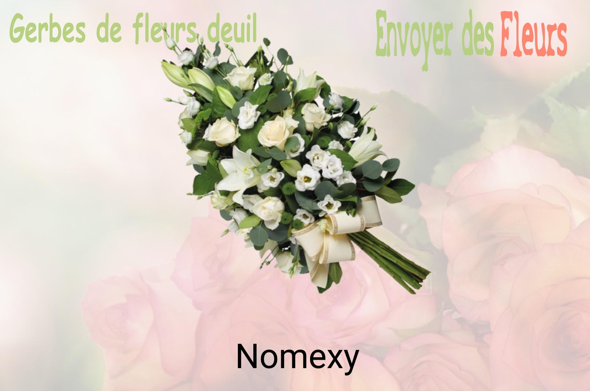 Gerbe de fleurs de deuil livrée à Nomexy